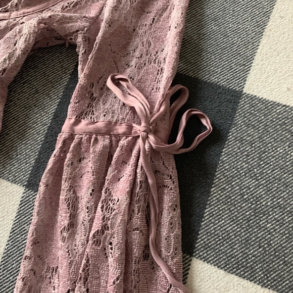 Free People Ruby Crochet Lace Boho Mini Dress - Picture 6 of 7